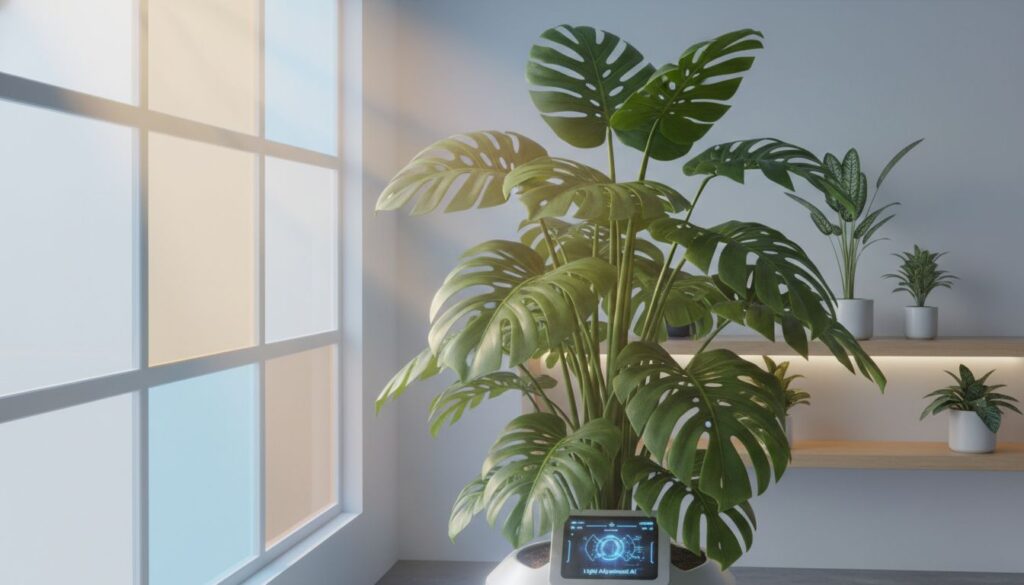 Como ajustar a iluminação natural para deixar a Monstera deliciosa com aparência realista em imagens geradas por IA