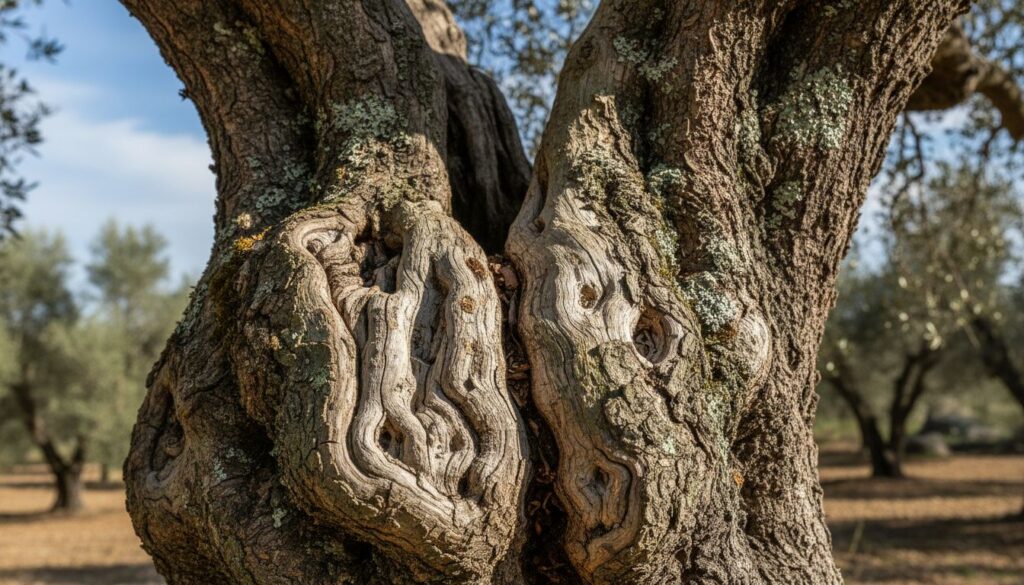 Como simular casca rachada hiper realista da Oliveira (Olea europaea) no prompt