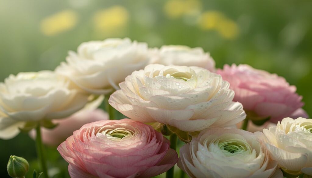 Como simular transparência natural nas pétalas da Ranunculus asiaticus sem efeito plástico no prompt