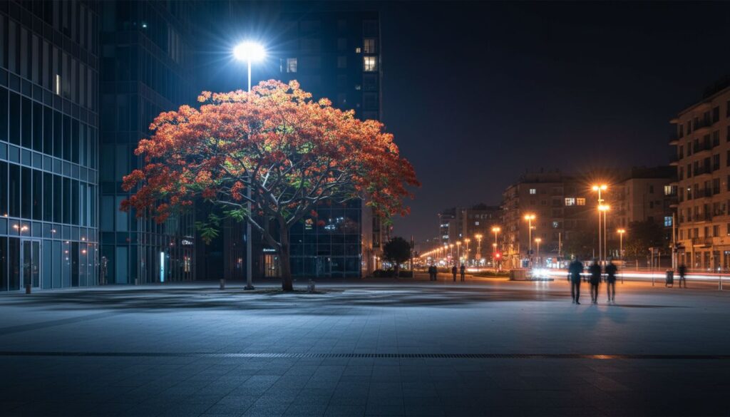 Flamboyant em cena urbana: o erro de iluminação que quebra a integração