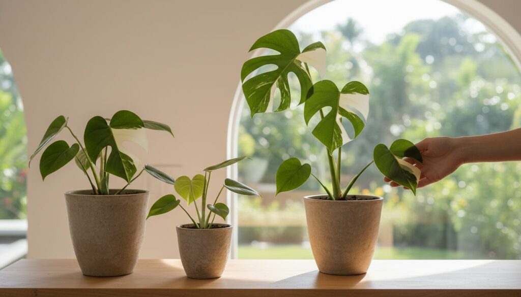 Monstera variegata sem exagero: o equilíbrio que evita o efeito “fake premium”