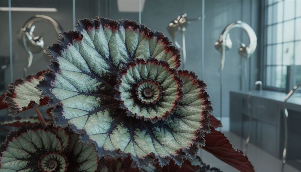 O padrão repetido na Begonia rex que denuncia qualquer imagem de IA