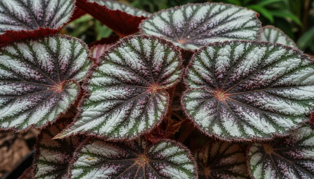 O padrão repetido na Begonia rex que denuncia qualquer imagem de IA