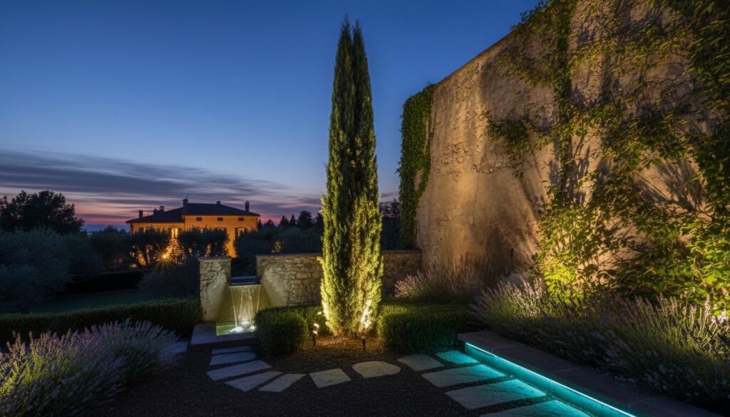 A iluminação ideal para a Cipreste italiano