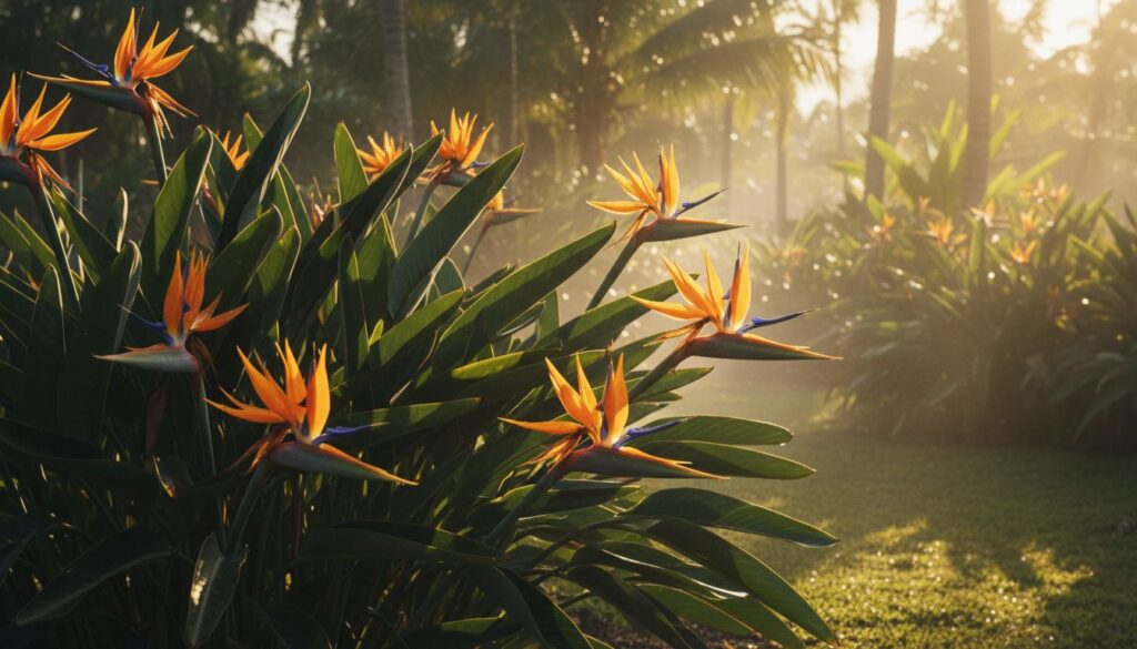 A luz ideal para destacar a Strelitzia reginae
