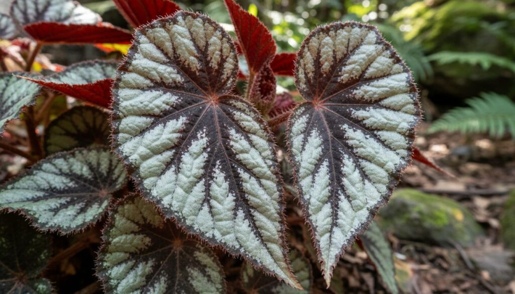 A textura da Begonia rex e o que a IA ainda erra nela