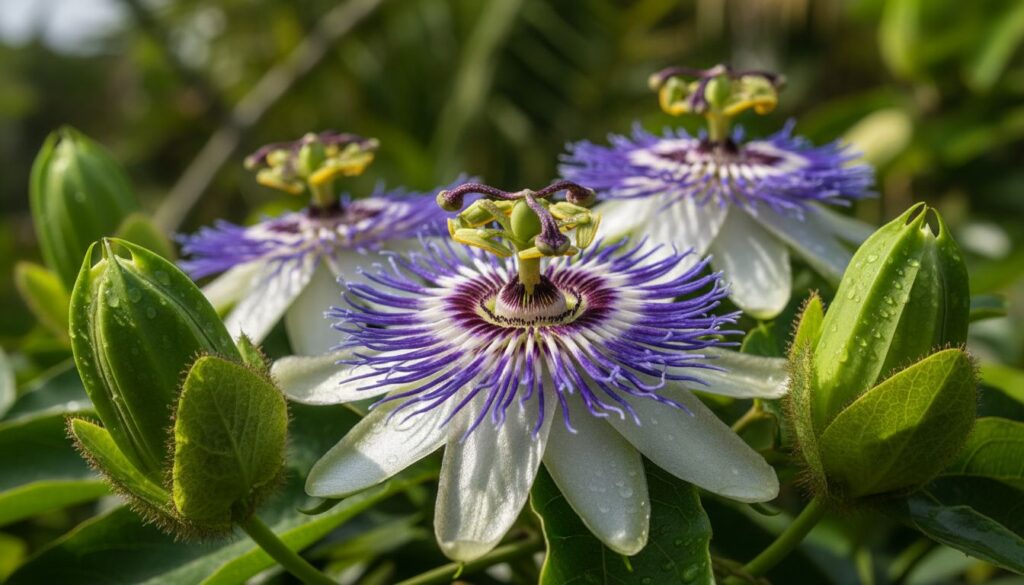 A textura única da Flor de Maracujá em imagens geradas
