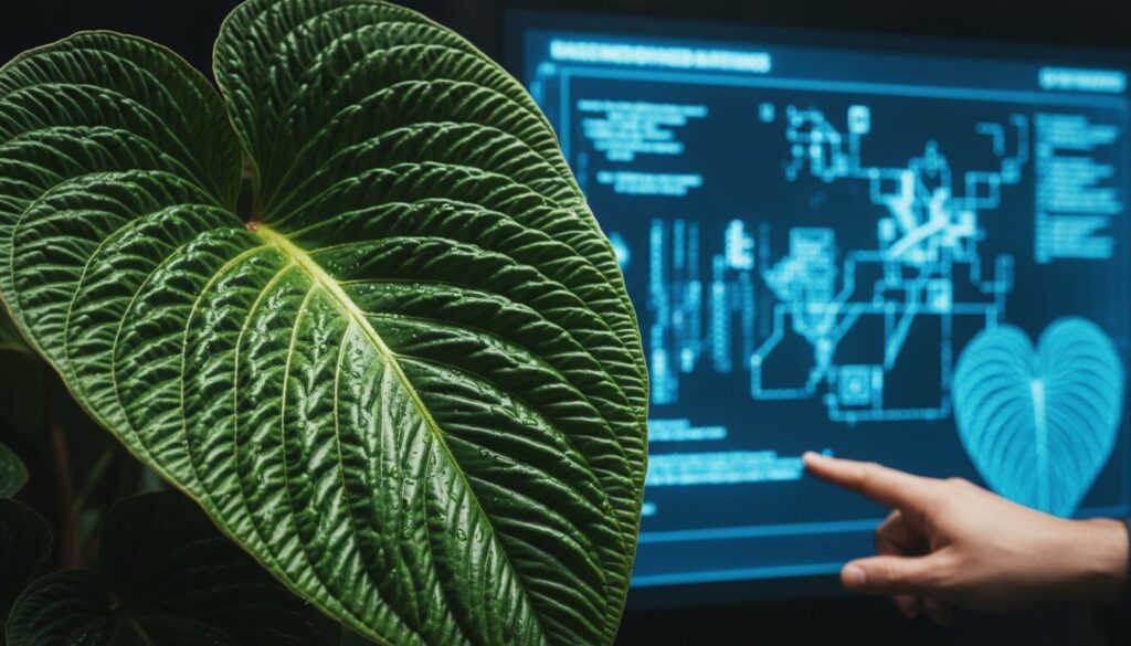As nervuras profundas da Anthurium veitchii e o desafio no prompt