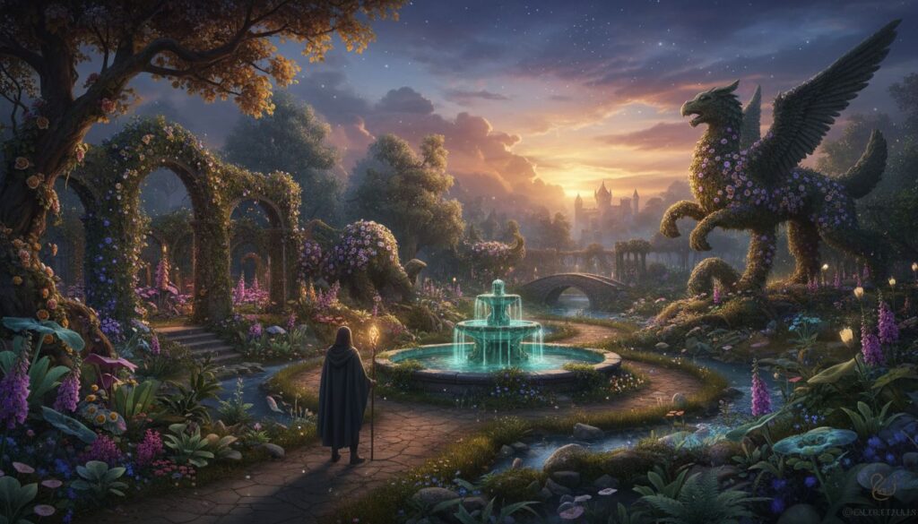 Como criar jardins medievais mágicos usando prompts ultra realistas