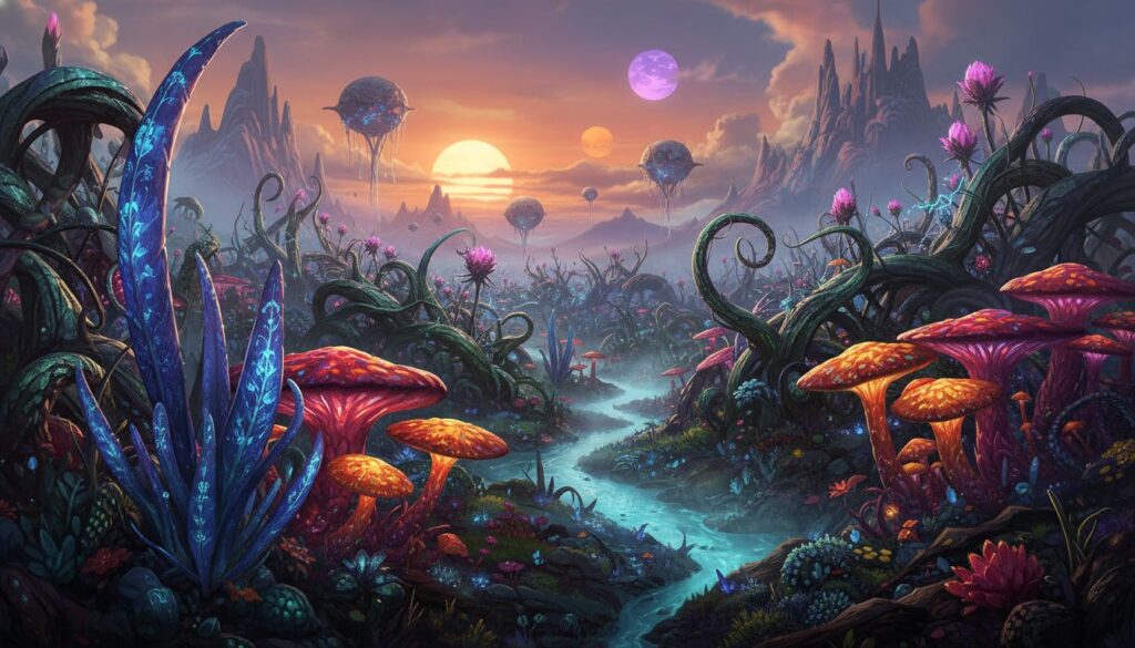 Como criar vegetações alienígenas usando prompts detalhados para IA