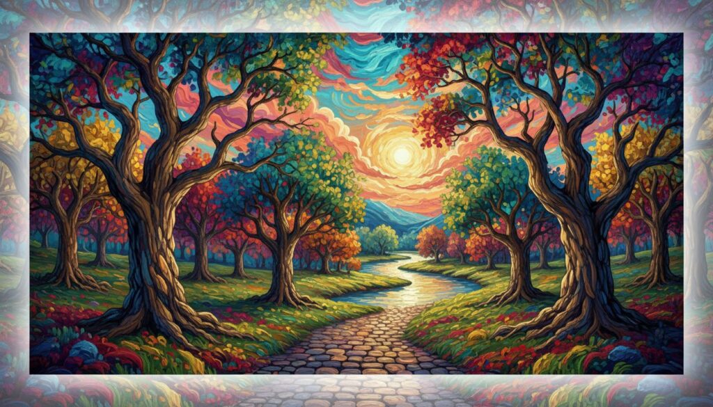 Como fazer árvores parecerem pinturas vivas usando IA
