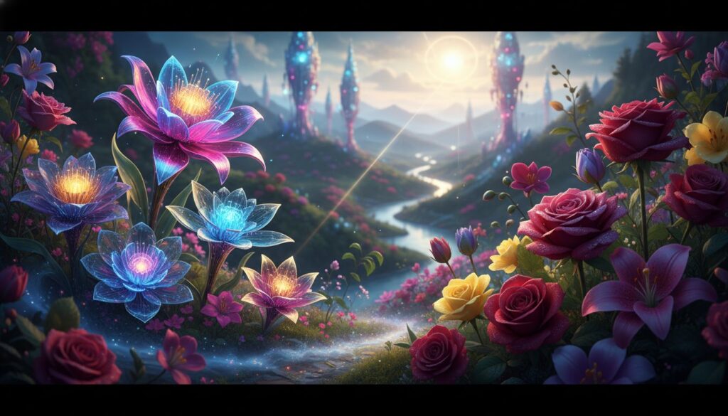 Como fazer flores parecerem render 3D realista usando IA