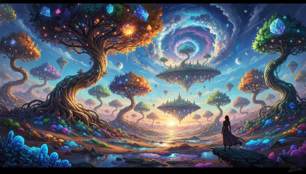 Como gerar árvores impossíveis em mundos de fantasia surrealista