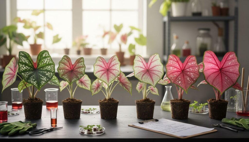 Como pequenos ajustes transformam completamente a Caladium bicolor