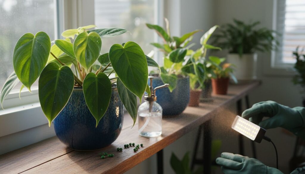 Como trazer vida para as folhas da Philodendron micans em poucos ajustes
