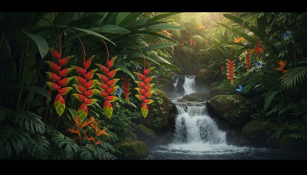 O contraste ideal para a Heliconia rostrata em imagens realistas