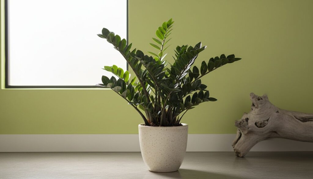 O contraste ideal para a Zamioculcas raven não perder detalhes