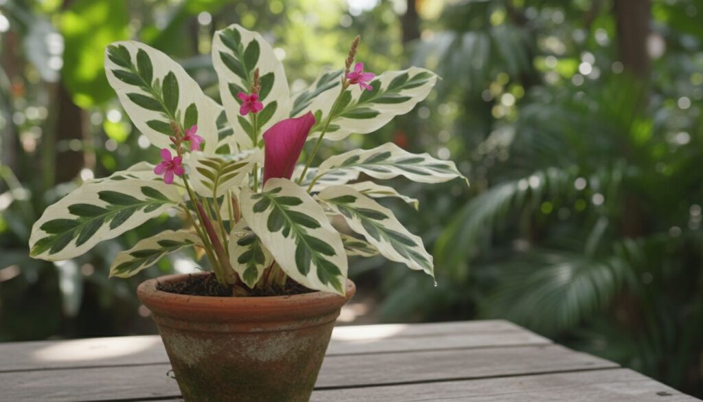 O ponto certo de cor para deixar a Calathea white fusion natural