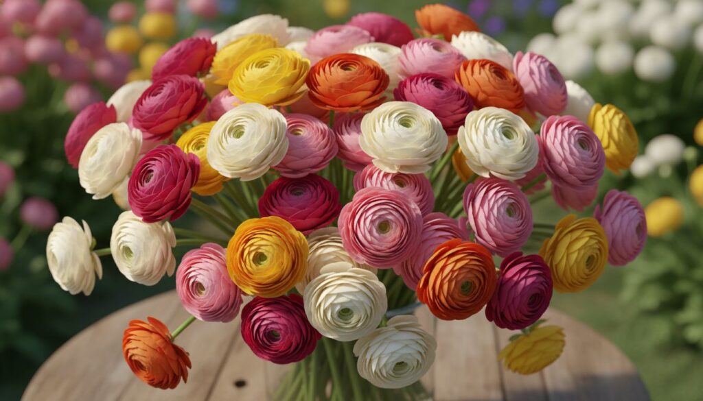 O que faz a Ranunculus asiaticus parecer falsa em imagens