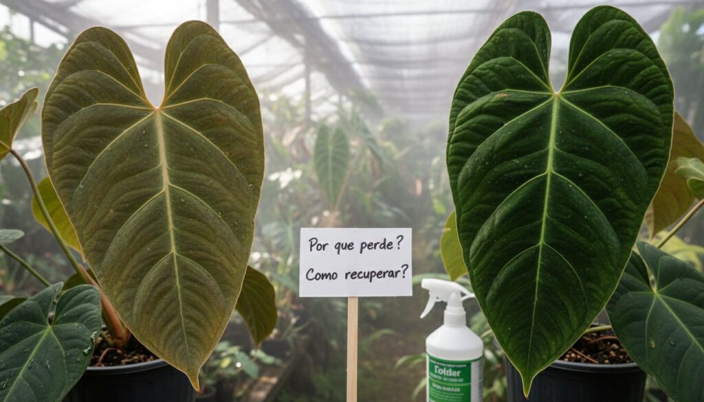 Por que a Anthurium warocqueanum perde aquele efeito de veludo — e como recuperar no prompt